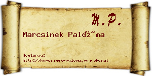 Marcsinek Palóma névjegykártya